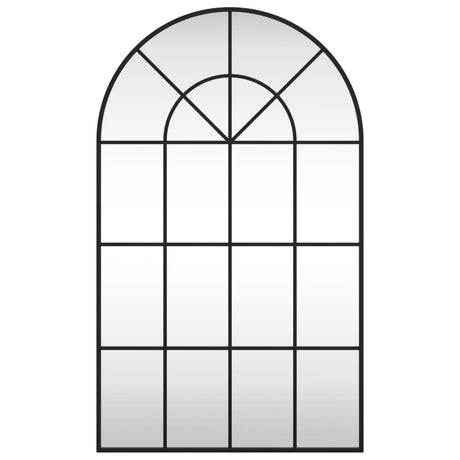 Vidaxl wandspiegel boog 60x100 cm ijzer zwart