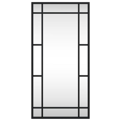 Vidaxl wandspiegel rechthoekig 30x60 cm ijzer zwart