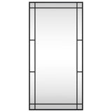 Vidaxl wandspiegel rechthoekig 50x100 cm ijzer zwart