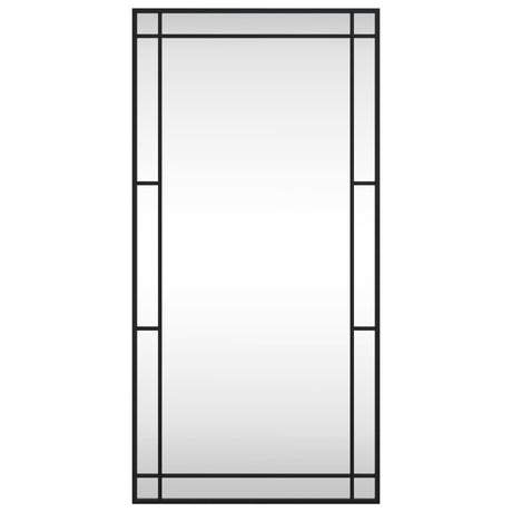 Vidaxl wandspiegel rechthoekig 50x100 cm ijzer zwart
