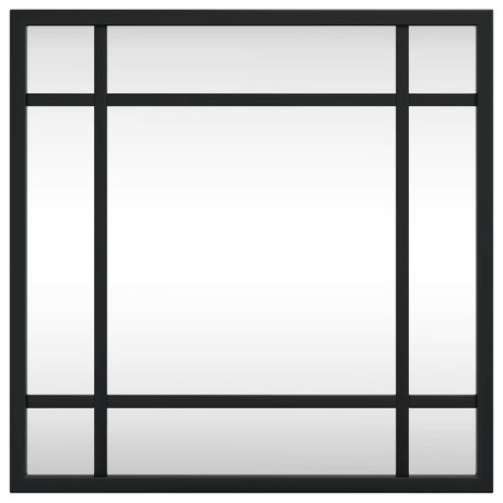 Vidaxl wandspiegel vierkant 30x30 cm ijzer zwart