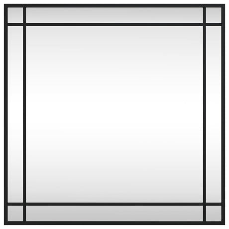 Vidaxl wandspiegel vierkant 60x60 cm ijzer zwart