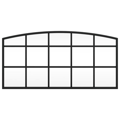 Vidaxl wandspiegel boog 60x30 cm ijzer zwart