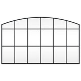 Vidaxl wandspiegel boog 100x60 cm ijzer zwart