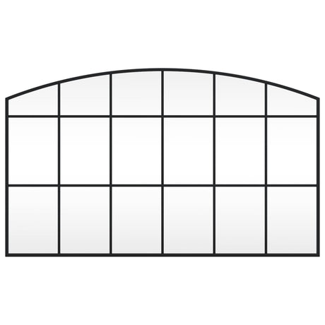 Vidaxl wandspiegel boog 100x60 cm ijzer zwart