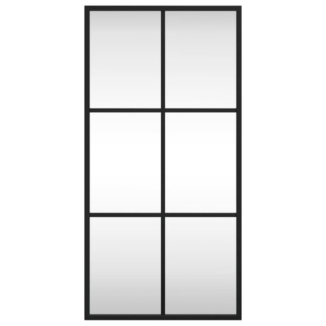 Vidaxl wandspiegel rechthoekig 30x60 cm ijzer zwart