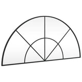 Vidaxl wandspiegel boog 100x50 cm ijzer zwart