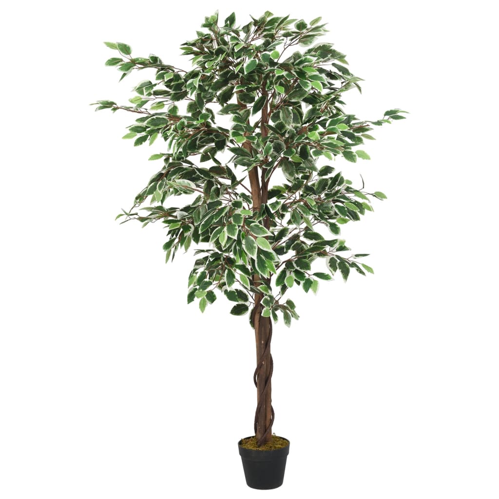 Vidaxl kunstplant ficus 630 bladeren 120 cm groen