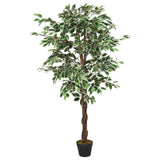 Vidaxl kunstplant ficus 630 bladeren 120 cm groen