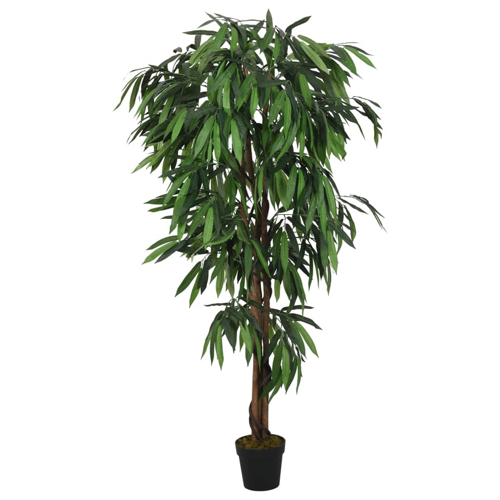 VidaXL Kunstplant mangoboom 1050 bladeren 200 cm groen