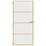 VidaXL Binnendeur smal 93x201,5 cm gehard glas en aluminium goudkleur