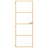 Vidaxl binnendeur smal 76x201,5 cm gehard glas en aluminium goudkleur