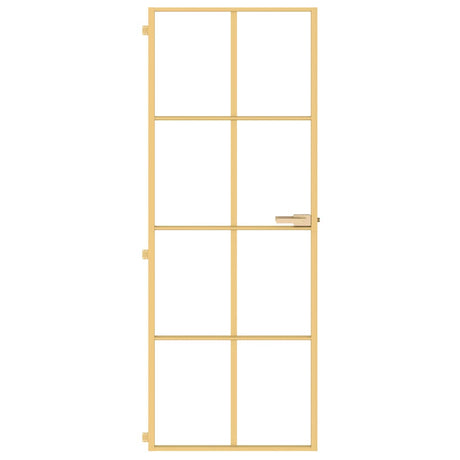 Vidaxl binnendeur smal 76x201,5 cm gehard glas en aluminium goudkleur