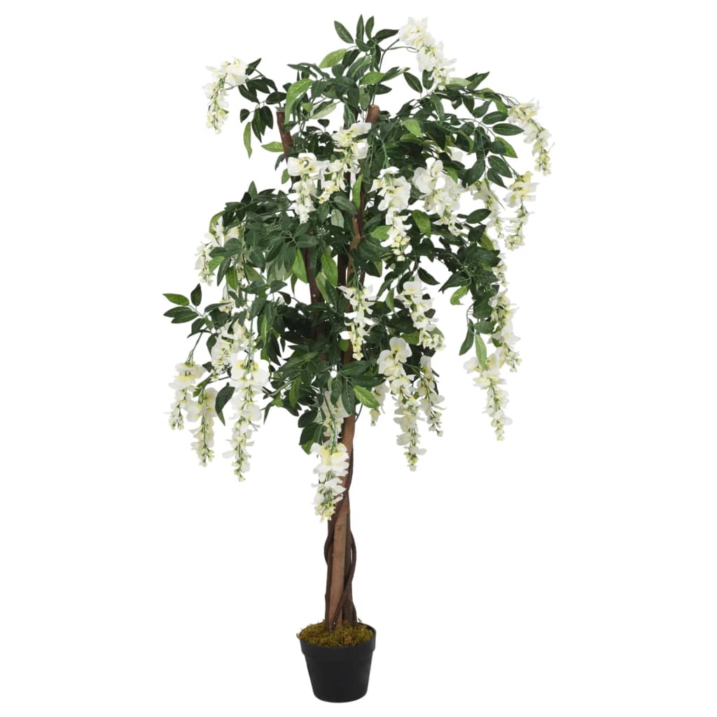 Vidaxl kunstplant wisteria 840 bladeren 120 cm groen en wit