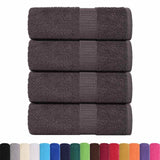 Vidaxl washandjes 4 st 15x21 cm 360 g m² 100% katoen antracietkleurig