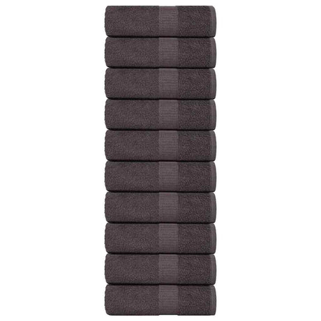 Vidaxl washandjes frogn 10 st 30x30 cm 360 g m² antraciet
