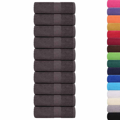 Vidaxl washandjes frogn 10 st 30x30 cm 360 g m² antraciet