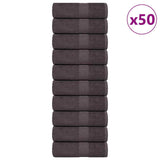 Vidaxl zeepdoekjes 50 st 30x30cm 360 g m² 100% katoen antracietkleurig