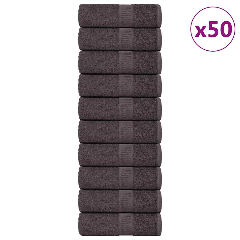 Vidaxl gastendoekjes 50st 30x50cm 360g m² 100% katoen antracietkleurig