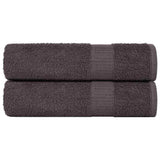 Vidaxl douchehanddoeken frogn 2 st 70x140 cm 360 g m² antraciet