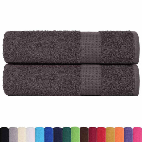 Vidaxl badhanddoeken frogn 2 st 100x150 cm 360 g m² antraciet