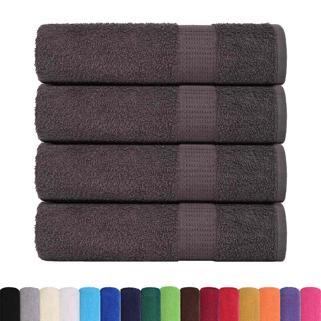 Vidaxl badhanddoeken frogn 4 st 100x150 cm 360 g m² antraciet
