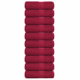 Vidaxl washandjes frogn 10 st 30x30 cm 360 g m² bordeaux