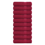 Vidaxl handdoeken frogn 10 st 50x100 cm 360 g m² bordeaux