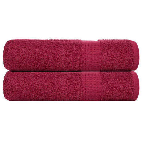 Vidaxl douchehanddoeken frogn 2 st 70x140 cm 360 g m² bordeaux