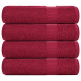 Vidaxl douchehanddoeken frogn 4 st 70x140 cm 360 g m² bordeaux