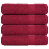 Vidaxl badhanddoeken frogn 4 st 100x150 cm 360 g m² bordeaux