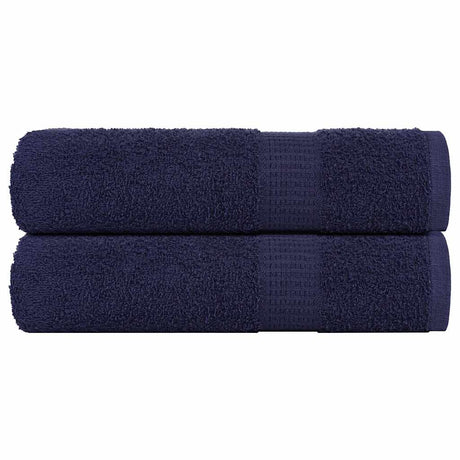 Vidaxl douchehanddoeken frogn 2 st 70x140 cm 360 g m² marineblauw