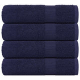 Vidaxl badhanddoeken frogn 4 st 100x150 cm 360 g m² marineblauw
