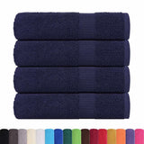 Vidaxl badhanddoeken frogn 4 st 100x150 cm 360 g m² marineblauw