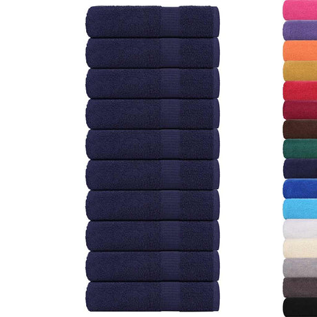 Vidaxl badhanddoeken frogn 10 st 100x150 cm 360 g m² marineblauw