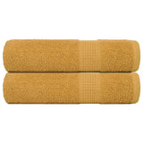 Vidaxl handdoeken frogn 2 st 50x100 cm 360 g m² goud