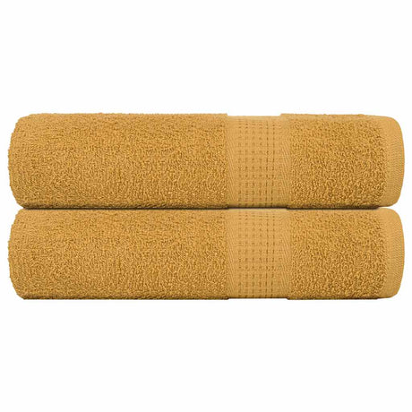 Vidaxl douchehanddoeken frogn 2 st 70x140 cm 360 g m² goud
