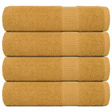 Vidaxl douchehanddoeken frogn 4 st 70x140 cm 360 g m² goud