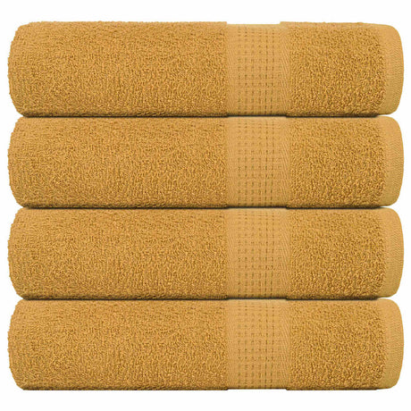 Vidaxl douchehanddoeken frogn 4 st 70x140 cm 360 g m² goud