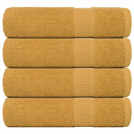 Vidaxl badhanddoeken frogn 4 st 100x150 cm 360 g m² goud