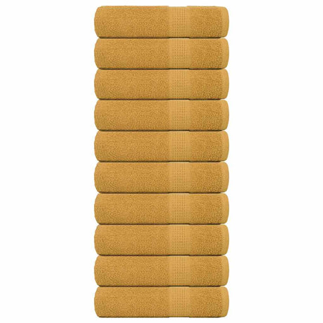 Vidaxl badhanddoeken frogn 10 st 100x150 cm 360 g m² goud