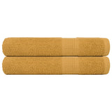 Vidaxl saunahanddoeken frogn 2 st 80x200 cm 360 g m² goud