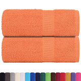 Vidaxl zeepdoekjes 2 st 30x30 cm 360 g m² 100% katoen oranje