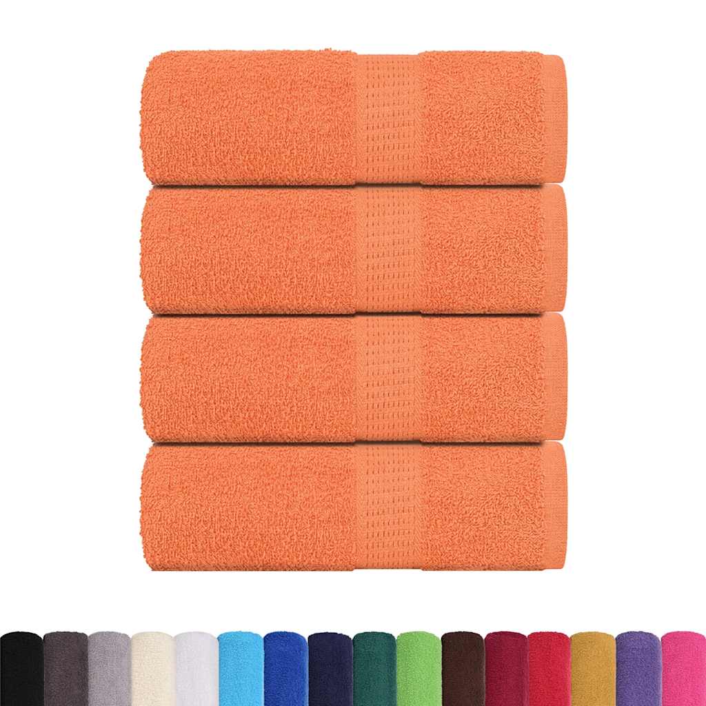 Vidaxl zeepdoekjes 4 st 30x30 cm 360 g m² 100% katoen oranje