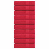 Vidaxl handdoeken frogn 10 st 50x100 cm 360 g m² rood
