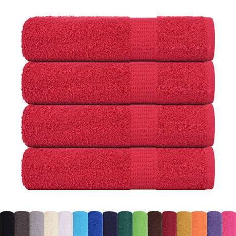 Vidaxl douchehanddoeken frogn 4 st 70x140 cm 360 g m² rood