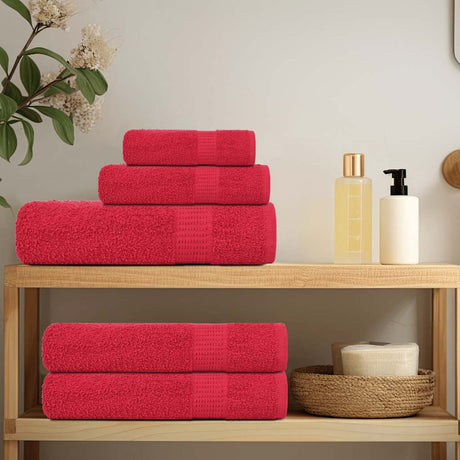 Vidaxl douchehanddoeken frogn 4 st 70x140 cm 360 g m² rood