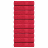 Vidaxl douchehanddoeken 10 st 70x140 cm 360 g m² 100% katoen rood