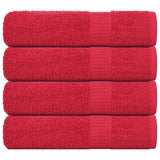 Vidaxl badhanddoeken frogn 4 st 100x150 cm 360 g m² rood