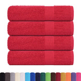 Vidaxl badhanddoeken frogn 4 st 100x150 cm 360 g m² rood